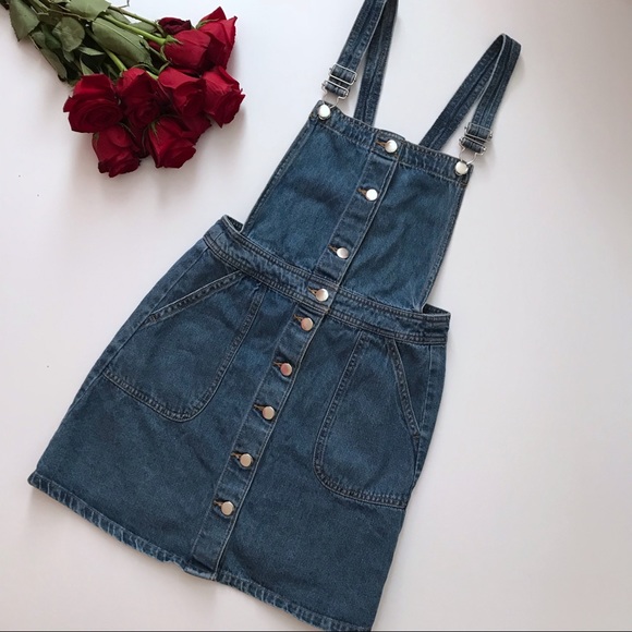 h&m denim jumper dress